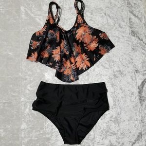 Black/Pale Pink Bikini Set B1/3